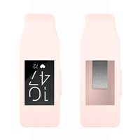 FYOUNG 2 Pack Replacement Clip Holder for Fitbit Inspire&Fitbit Inspire HR, Poket Clip Accessory Soft Silicone Sport Clip Holder for Inspire HR Fitness Trackers (Soft Pink)