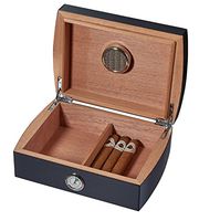 Visol Blackburn Carbon Fiber Look Cigar Humidor which Holds 25 Cigars
