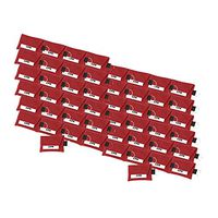 50 Pack CPR Face Mask Key Chain Kit with Gloves | One Way Valve Face Shield Mask First Aid Kit by AsaTechmed || for Travel, Home, Office, Boat, Car, EMS, Firefighters, Nurses, First Responders (Red)