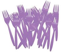 Lavender Plastic Forks (48)