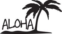 USCLIFESTYLE Hawaii Hawaii Aloha Island (Black) (Set of 2) Premium Waterproof Vinyl Decal Stickers for Laptop MacBook Phone Tablet Helmet Car Window Bumper Mug Tuber Cup Door Wall Decoration