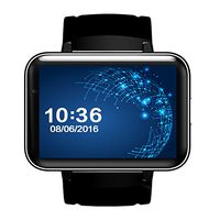 DM98 Video Call Smart Watch MTK6572 Android 5.1 3G Smartwatch 900mAh Battery 512MB Ram 4GB ROM Camera WiFi GPS Gift (BLACK)