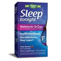 Sleep tonight  Melatonin Drops L-Theanine (Suntheanine) Fast Absorbing Non-habit forming Non-Alcoholic Cherry 2 Ounces
