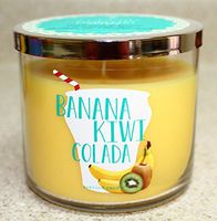Bath and Body Works BANANA KIWI COLADA 3 wick Scented Candle 14.5 OZ