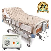 Livefine Dual Mode Pressure Alternating Mattress Pad – Inflatable Bed Air Topper with Quiet Electric Pump System – Medical Grade for Pressure Ulcer & Sore Treatment – Fits Standard Size Hospital Bed