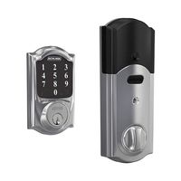 Schlage Connect Smart Deadbolt with Camelot trim in Bright Chrome, Zigbee Certified - BE468GBAK CAM 625