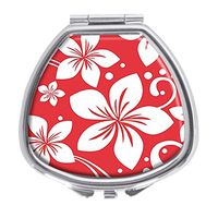 Udoosun Hawaiian Flower Decorative Boxes Pill Box Silver Single Compartment Pocket Purse Travel Pill Case Medicine Tablet Holder Wallet