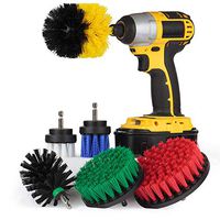 6PCS Drill Brush Attachment Set Power Scrubber Ship from US Solid Disk Ball Cleaning Brush Bathroom Accessories for Grout Bathtub Shower Surfaces Carpet (Multicolor)