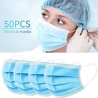 GYPPG 50 PCS Anti-Fog Haze Coronávirus Disposable Mouth Cover, 3-Layer Dust Cover with Elastic Earloop, for Hospitals, Pet Shops and Where Requires Respiratory Protection