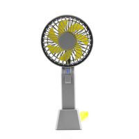 SEOYO Mini Handheld Fan Portable, Hand Held Personal Fan Battery Operated Powered Cooling Desktop Electric Fan with Base, 2500Mah Rechargeable Battery 4 Modes for Home Office Travel Outdoor (Grey)