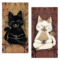 Decorative Matches, (Set of 3 Match Boxes) Long Wooden Matches,Strike Strip on Side of Box- Colored Match Tips- Candle and Fireplace Wooden Matches 4.375" x 2.35" x .75" (Dhyana Cats)