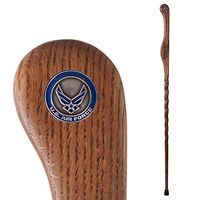 Brazos 55" Handcrafted Oak Wood Walking and Hiking Stick, Air Force Legacy Staff, Made in the USA