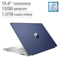Newest HP Pavilion Business Flagship Laptop PC 15.6" HD Touchscreen Display 8th Gen Intel i5-8250U Quad-Core Processor 12GB DDR4 1TB HDD Backlit-Keyboard Bluetooth B&O Audio Windows 10-Blue (Renewed)