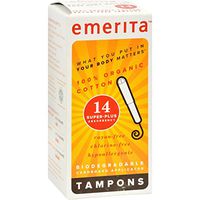 Emerita Organic Cotton Super Plus Tampons, 14 Count by Emerita