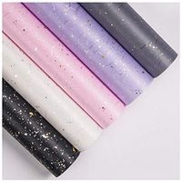 AMY Flower Gift Wrapping Paper Solid Color Sprinkling Gold 50 Sheets -6060cm (Color : Gray)