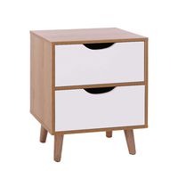 Bedside Table Simple Modern Bed Cabinet Storage Cabinet Simple Assembly Locker Dormitory Bedroom Assembly Bedside Cabinet Double Pumping White 15.7x11.8x23.6in A