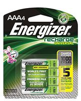 4pack AAA Rechargeable NiMH Batteries EXP 2021 AAA4 Recharge