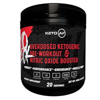 Ketogenic Pre Workout | Keto AF| Fruit Punch, 20 Servings | New Formulation - PreWorkout + Creatine + Ketones + MCT