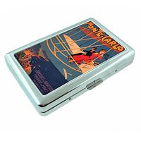 Metal Silver Cigarette Case Vintage Poster D-084 Monte Carlo Concours Aviation Fevrier