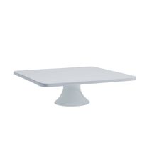 Denmark White Porcelain Chip Resistant Scratch Resistant Commercial Grade Serveware, 12 Inch Square Cake Plate