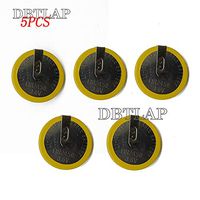 DBTLAP 5pack LIR2450 3.6V 120mah Button Rechargeable Lithium Batteries Battery 2450 Charging Li-ion Battery with DIP2 Leg feet