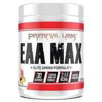 Primeval Labs EAA Max, Amino Acid Supplements, BCAAs, EAAs, Electrolytes, Enhances Performance, Supports Hydration, Improves Metabolism, Tropical Lemonade, 30 Servings