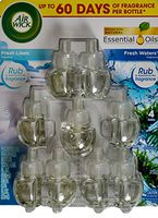 Air Wick Fresh Linen and Fresh Water, 9 Scented Oil Fragrance Bottle Refills