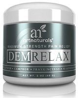 ArtNaturals Demrelax Pain Relief Cream - (2.0 Oz / 60g) - Helps Relieve Sore Joints, Muscles, Back, Neck Pain and Arthritis, Maximum Strength Treatment, Arnica, MSM and Magnesium