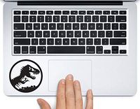 Jurassic Park Logo Dinosaur Printed Trackpad Clear Vinyl Decal Sticker Compatible with Apple MacBook Pro Air 11" 12" 13" 15" All Years Laptop Keyboard (13" MacBook Air)