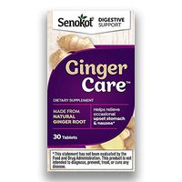 Senokot Ginger Care, Nausea & Upset Stomach Relief, Dietary Supplement Tablet (30 Count)