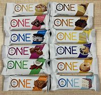 ONE Protein Bar, 12 Flavor Super Variety Pack, 12 Pack, Gluten-Free Protein Bars with High Protein (20g) and Low Sugar (1g), Guilt Free Snacking for Healthy Diets