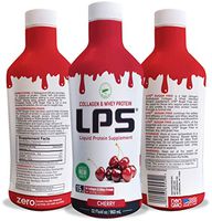 Nutritional Designs Sugar-Free Liquid Collagen & Whey Protein Supplement - Non-GMO Drink - Promotes Healthy Skin & Hair for Men & Women (Cherry, Standard Care)