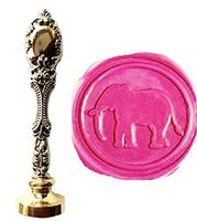 MNYR Vintage Elephant Animal Wax Seal Stamp Luxury Bronze Metal Peacock Decorative Wedding Invitations Gift Card Paper Stationary Envelope Seals Custom Logo Picture Monogram Wax Seal Sealing Stamp Set