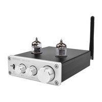AIYIMA Audio 6J1 Tube Preamplifier Bluetooth 5.0 HiFi Treble & Bass Adjustment Audio Preamplifier DC12V Amplifier Preamp NE5532P Chips for Home Theater System(Silver+BT 5.0)