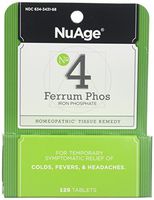 Hyland's Nuage #4 Ferrum Phosphoricum 6X Tablets, Natural Relief of Colds, Fevers, Headaches, 125 Count