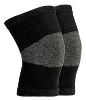 Runee Compression Bamboo Charcoal Knee Sleeve for Arthritis Relief, Pain, and Swelling - Effective Support for Running, Jogging, Workout, Hiking, and Recovery (L/XL, Black)