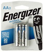 Energizer L91BP Single Use Batteries AA ULTIMATE LITHIUM Battery 2 Pack