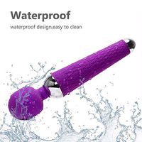 Personal Waterproof Wireless Magic Wand Massager(Pink) Rechargeable Strong & Powerful 16 Vibrations Modes Perfect for Massage Muscle Aches & Sports Recovery LongLife Mini Stick Christmas Gift