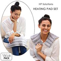 Heating Pad Solutions Holiday Gift Set of Neck and Shoulder Heat Pack and All Around Use Rectangular Microwavable Pad for Pain Relief and Relaxation - American Made Heat Therapy Pads (Unscented)