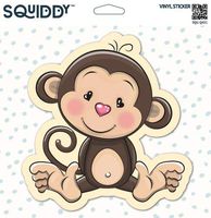 Squiddy Cute Monkey - Vinyl Sticker Decal for Phone, Laptop, Water Bottle (2.5" Wide)