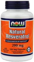 Now Foods Natural Resveratrol 200 mg Mega Potency 120 Vcaps ( Multi-Pack)
