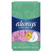 Always Ultra Thin Slender Pads with Wings, Unscented 36 Count