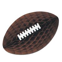 Pack of 6 Brown Hanging Tissue Football with Laces 28"