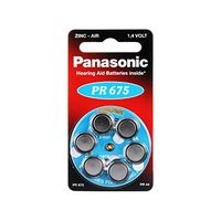 Panasonic Button Cell Zinc Air, Hearing-Aid-Cells 6 Pcs, Blistercard V 675 6-Bl (Pr44/Pr675H)