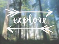 AK Wall Art Explore Adventure Arrows Outdoors - Vinyl Decal Outdoor Weatherproof - Select Size