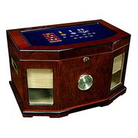 Large Premium Desktop Humidor - Glass Top -US Marine Corps, Officer and Warrant Officer Rank