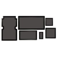 DEMCiflex Dust Filter Kit for Corsair Obsidian 350D (6 Filters), Black Frame/Black Mesh