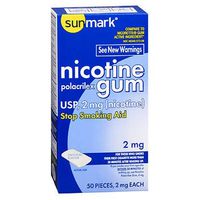 Sunmark Nicotine Polacrilex Gum 2 mg Original Flavor - 50 ct, Pack of 2