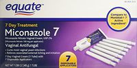 Compare to Monistat 7 Active Ingredient. - Equate - Miconazole 7 Day Treatment, Vaginal Antifungal Cream, 1.59 oz