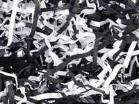 4oz Bag Heavy Duty Black & White Gift Basket Shred Crinkle Paper Grass Filler Bedding ngKE -1810